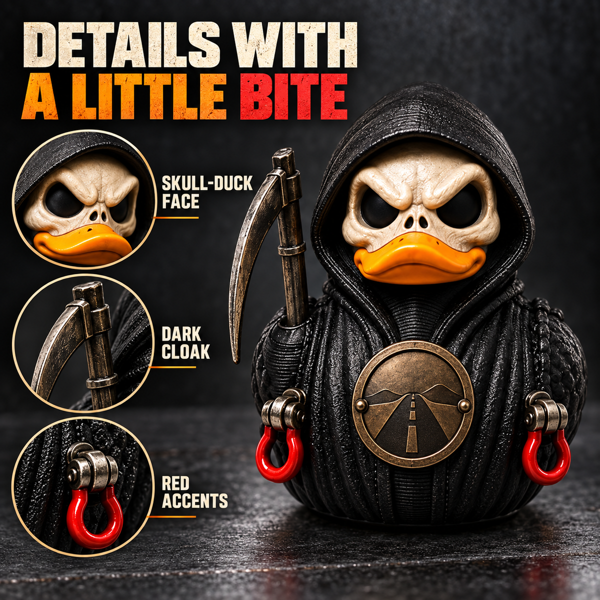 🧲Jeep Halloween 85th Anniversary Grim Reaper Duck Acrylic Magnet
