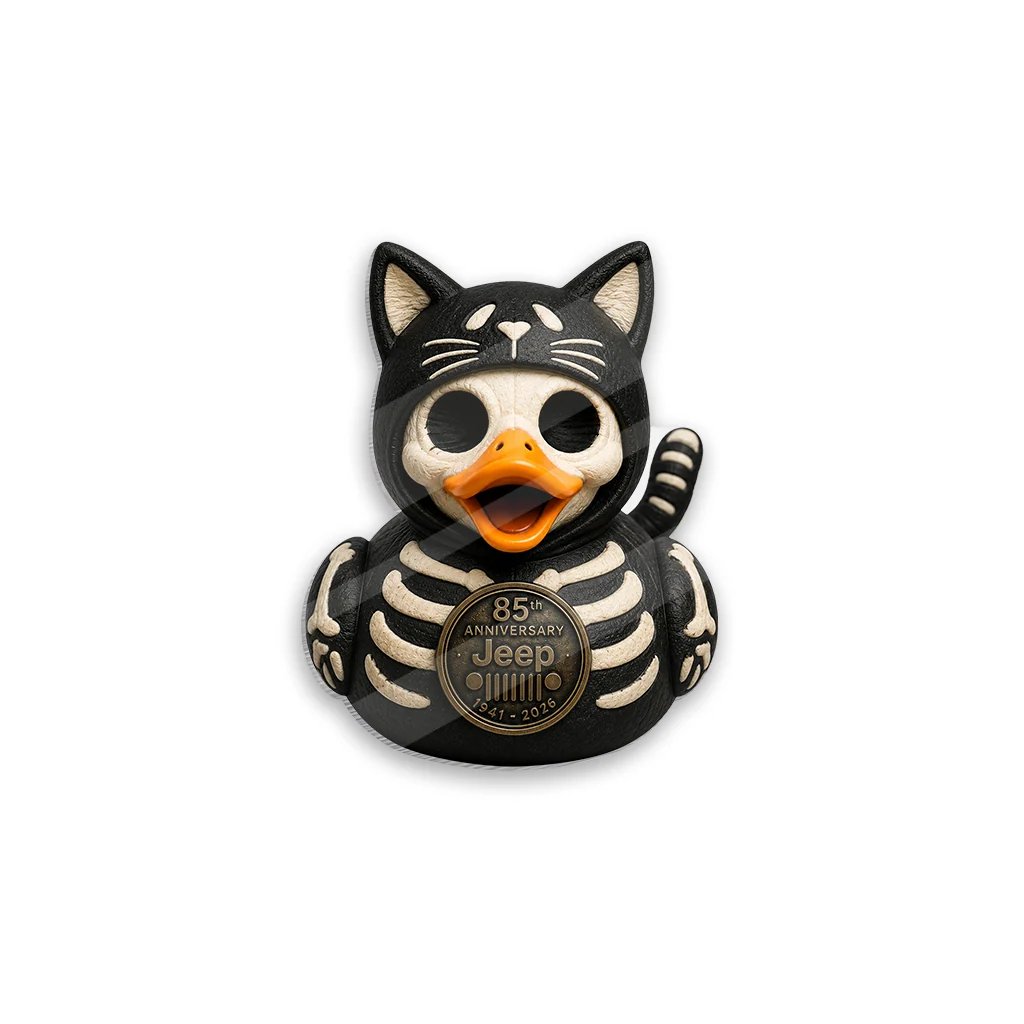 🧲Jeep Halloween 85th Anniversary Grim Reaper Duck Acrylic Magnet