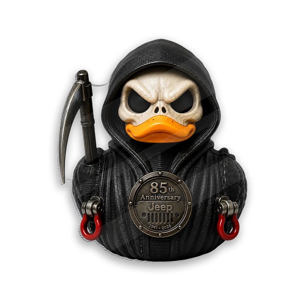 🧲Jeep Halloween 85th Anniversary Grim Reaper Duck Acrylic Magnet