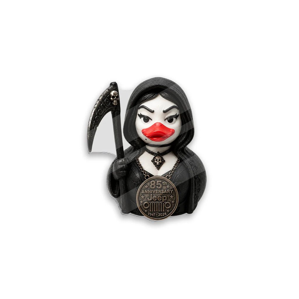 🧲Jeep Halloween 85th Anniversary Grim Reaper Duck Acrylic Magnet